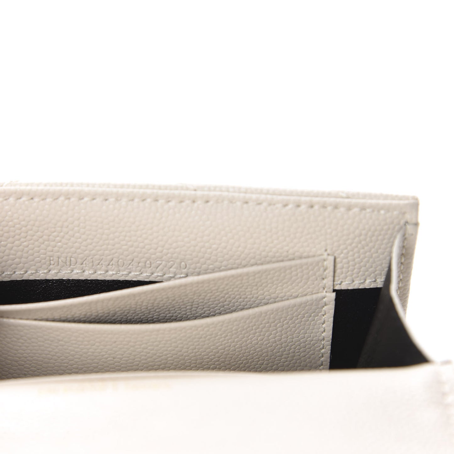 Grain De Poudre Matelasse Chevron Small Monogram Envelope Wallet Crema Soft
