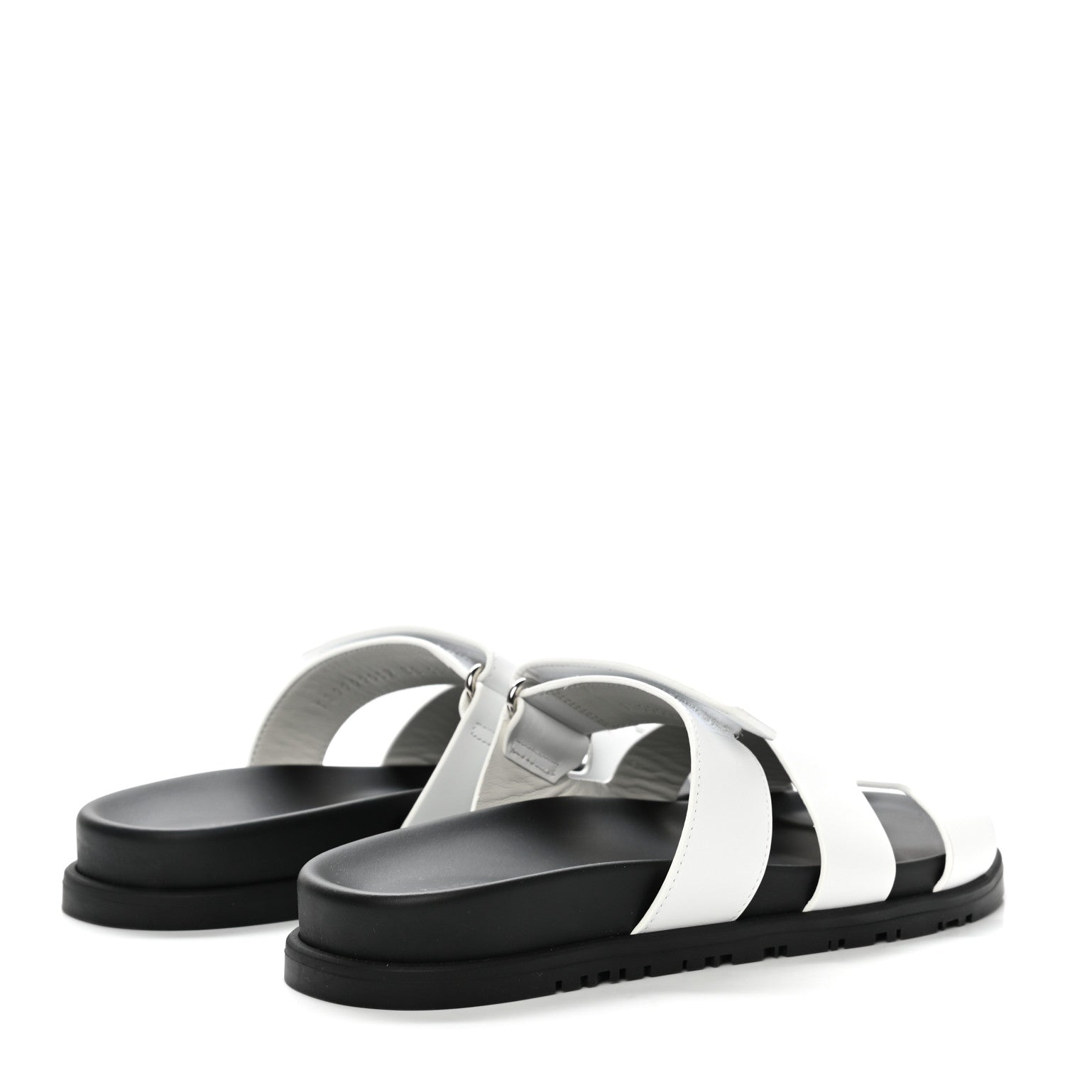 Hermes Calfskin Womens Chypre Sandals 38 White 4 of 9