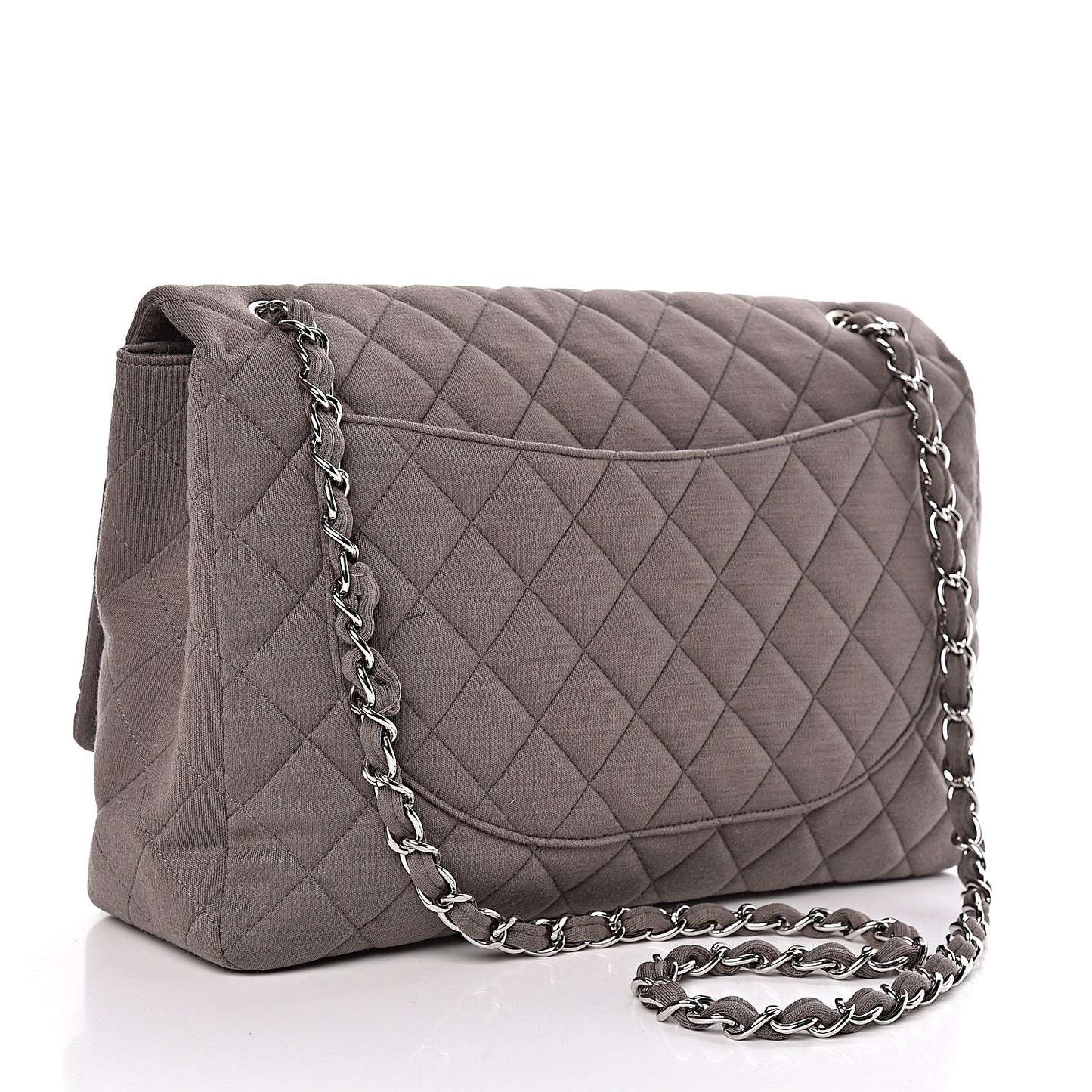 Jersey Quilted Maxi Single Flap Grey