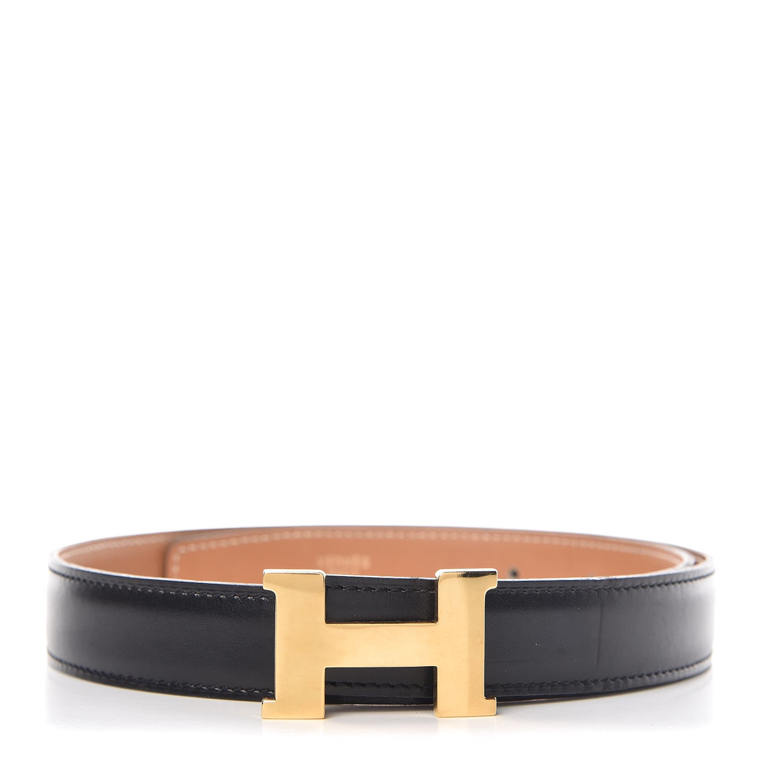 Hermes Chamonix Box 24mm Constance H Belt 65 Black Natural 1 of 11