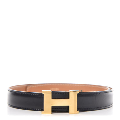 Hermes Chamonix Box 24mm Constance H Belt 65 Black Natural 1 of 11