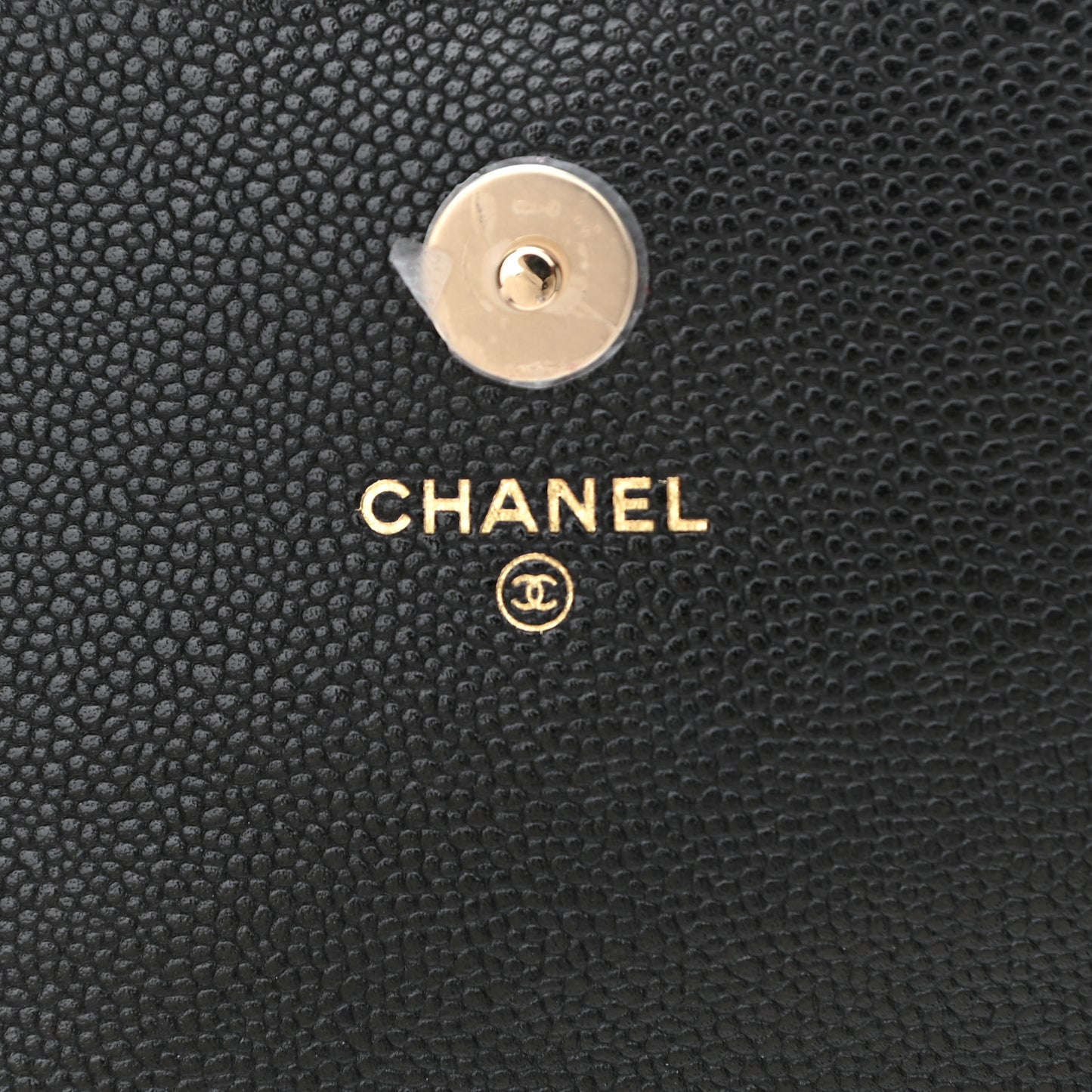 Caviar Quilted Business Affinity Clutch With Chain Black
