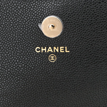 Chanel Caviar Quilted Business Affinity Clutch With Chain Black 5 of 11