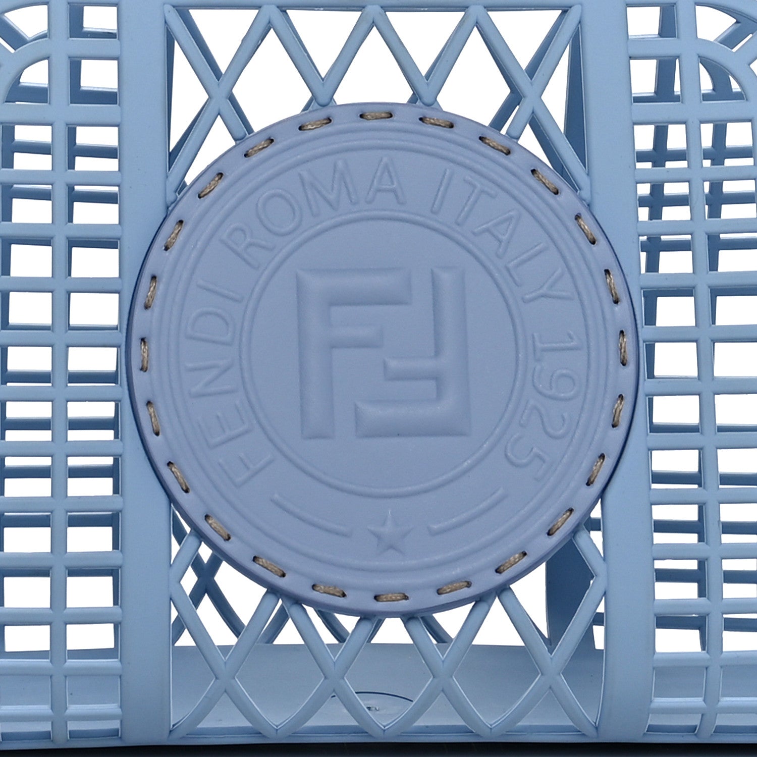 Fendi Recycled Plastic Vitello Liberty Matte Small Fendi Basket Light Blue 7 of 10