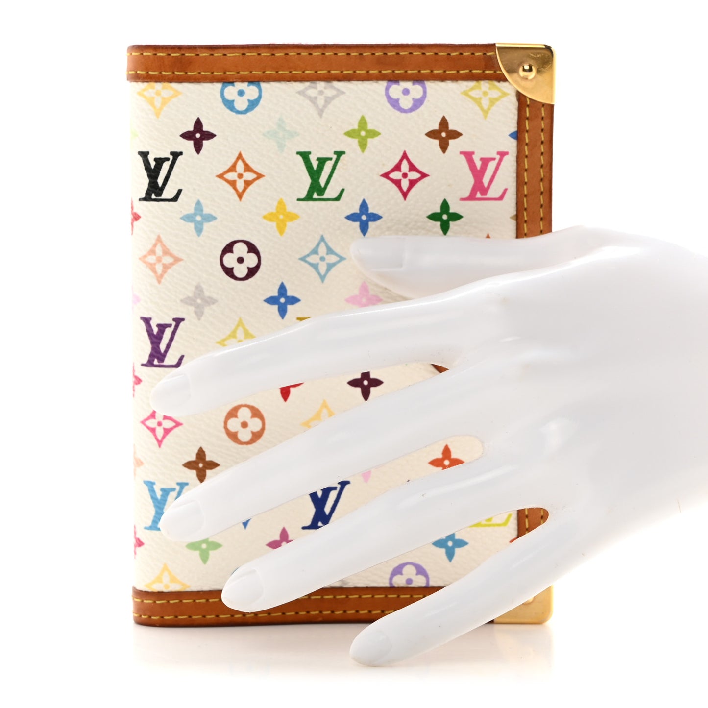 Monogram Multicolor Small Ring Agenda Cover White