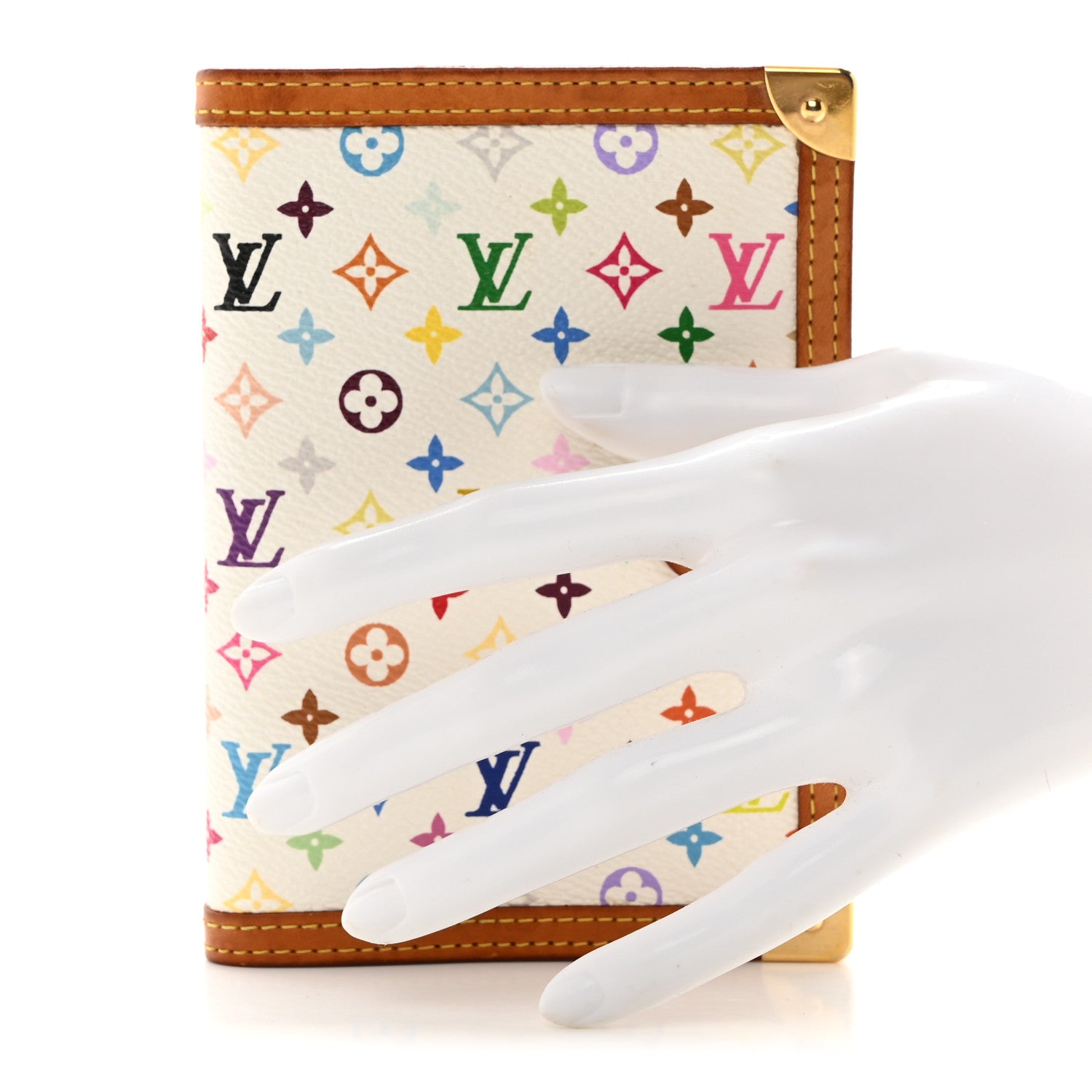 Louis Vuitton Monogram Multicolor Small Ring Agenda Cover White 2 of 12