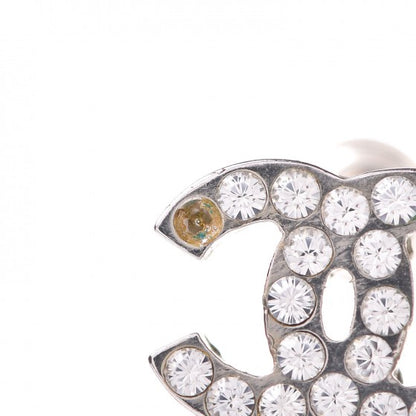 Chanel Crystal CC Earrings Silver 3 of 5