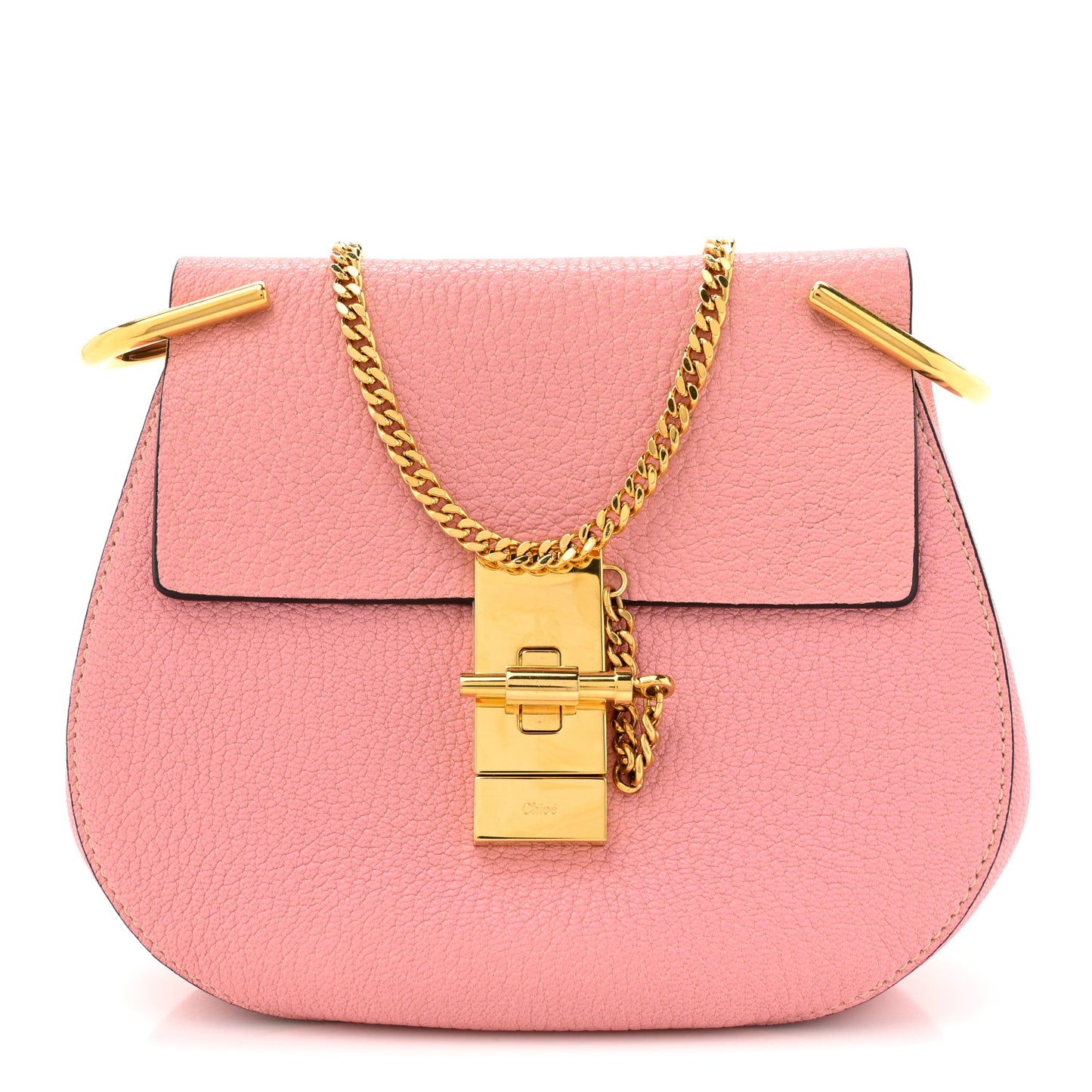 Grained Lambskin Mini Drew Shoulder Bag Misty Rose