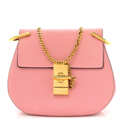 Chloe Grained Lambskin Mini Drew Shoulder Bag Misty Rose 1 of 13