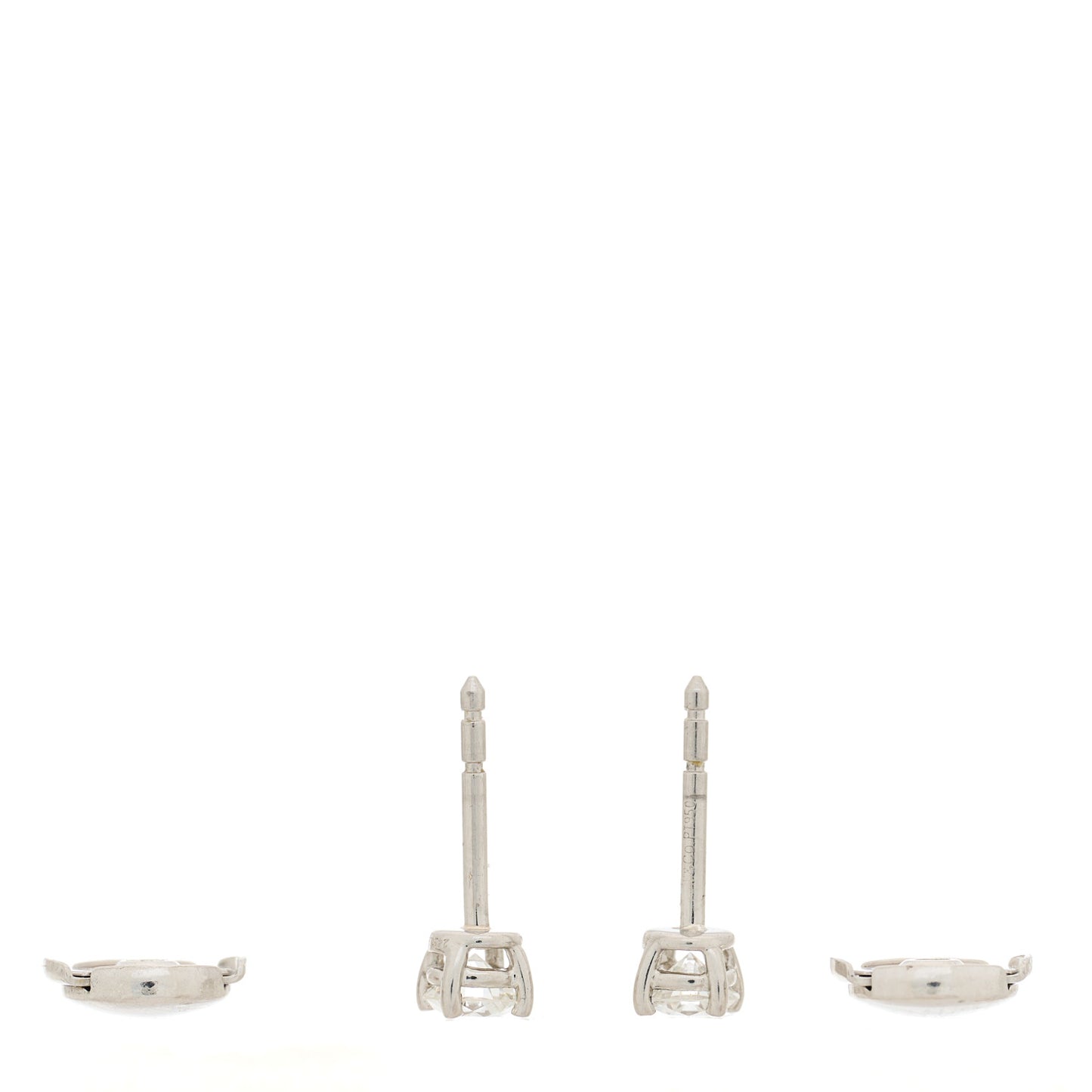 Platinum Diamond .54ctw Solitaire Earrings