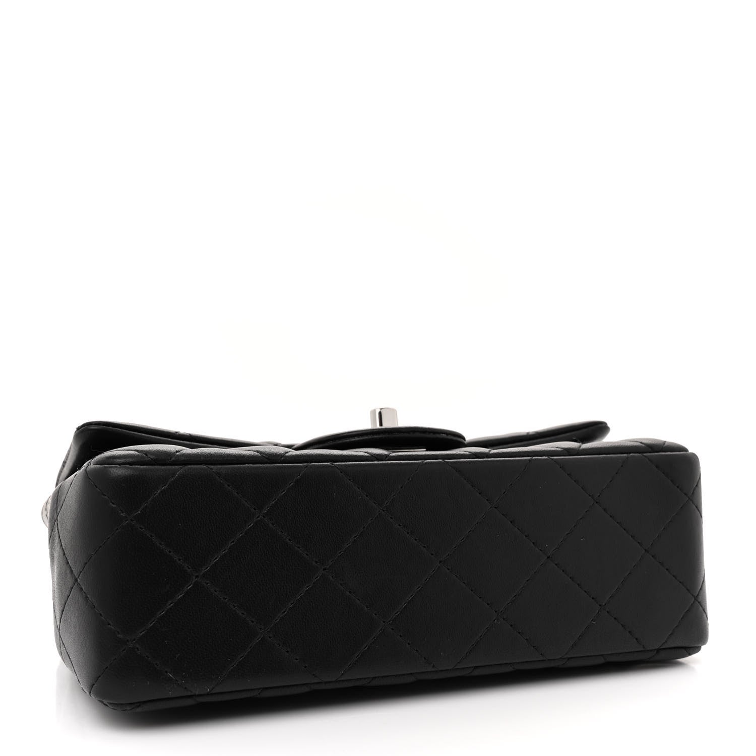 Chanel Lambskin Quilted Mini Rectangular Flap Black 4 of 10