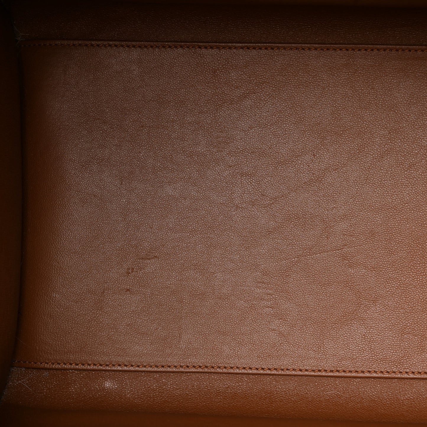 Natural Calfskin Double Stitching Mini Luggage Tan