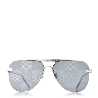 Louis Vuitton Animated Damier Ash Sunglasses Z1441E Silver 3 of 7