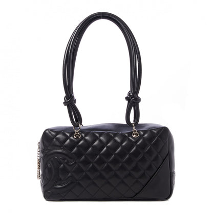 Chanel Calfskin Quilted Large Cambon Bowler Black 1 of 10