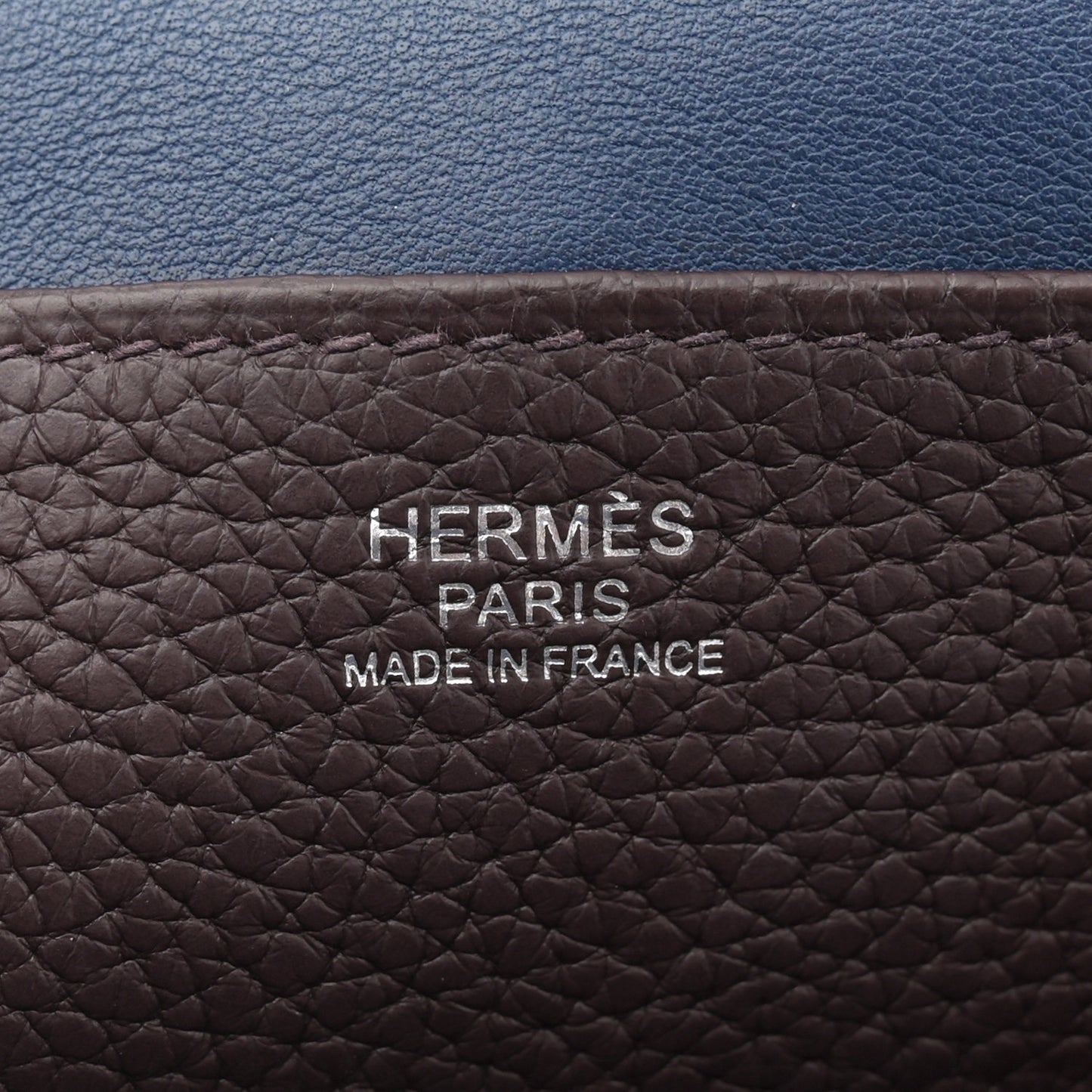 Taurillon Clemence Verso Halzan 25 Rouge Sellier Bleu Saphir