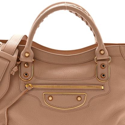 Balenciaga Chevre Gold Metallic Edge Hardware City Rose Des Sables 8 of 11