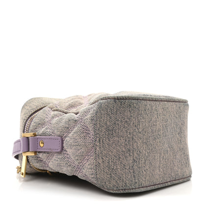 Saint Laurent Denim Quilted 80's Vanity Bag Bleached Lilac 4 of 10