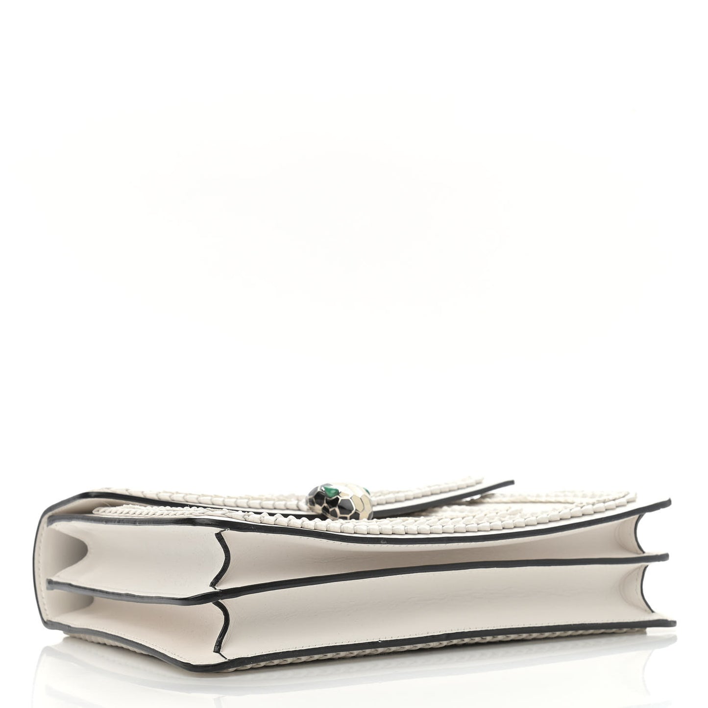 Calfskin Serpenti Forever Shoulder Bag White
