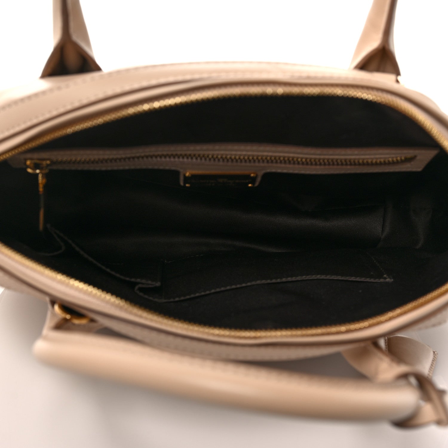 Salvatore Ferragamo Calfskin Fiamma Bag New Bisque 4 of 10