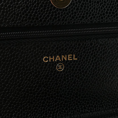 Chanel Caviar Quilted Wallet On Chain WOC Black 6 of 12
