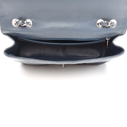 Chanel Caviar Quilted Jumbo Single Flap Dark Blue 5 of 18