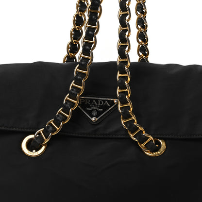 Prada Tessuto Nylon Catena Shoulder Bag Black 7 of 9