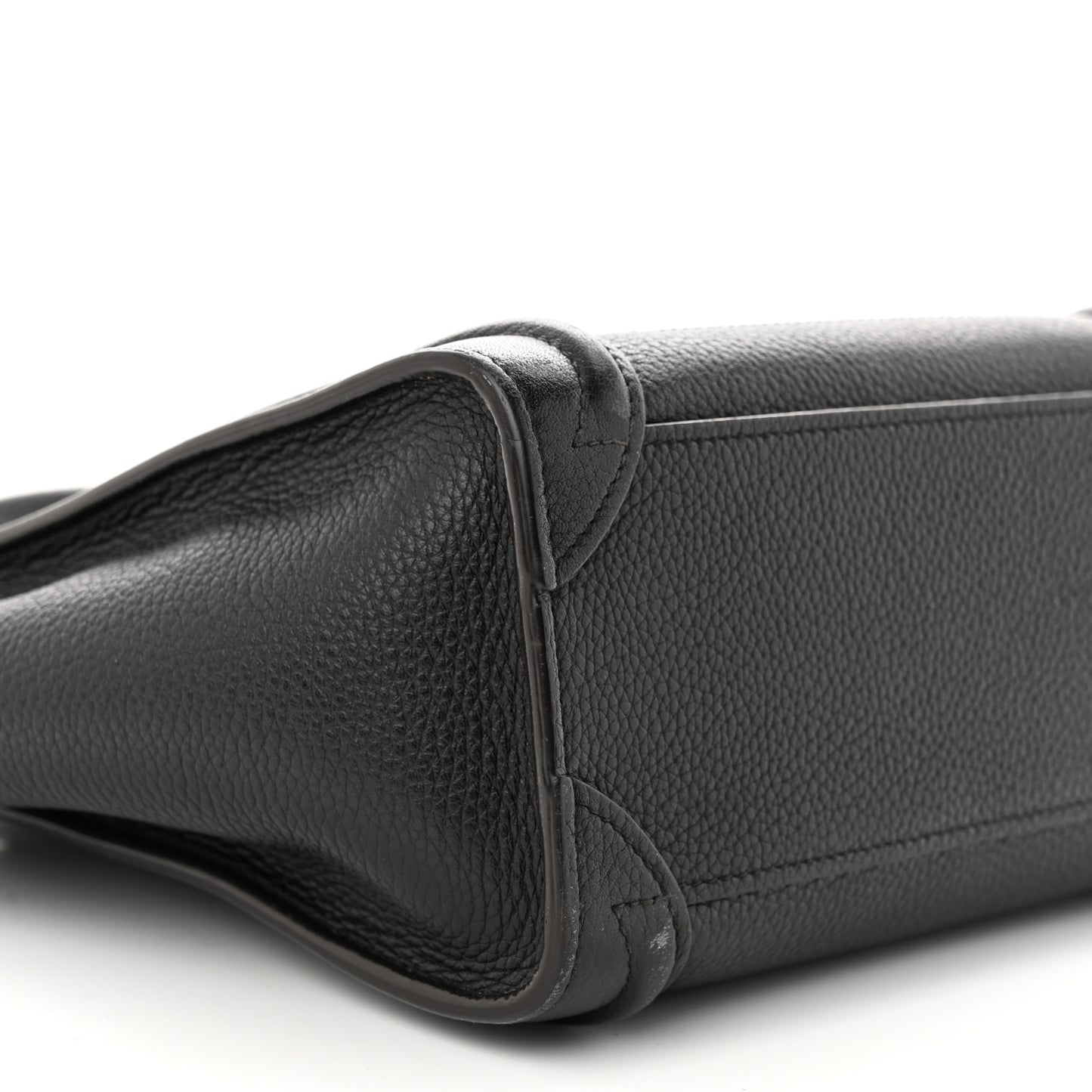 Drummed Calfskin Nano Luggage Black