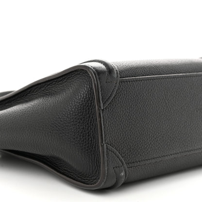 Celine Drummed Calfskin Nano Luggage Black 8 of 14