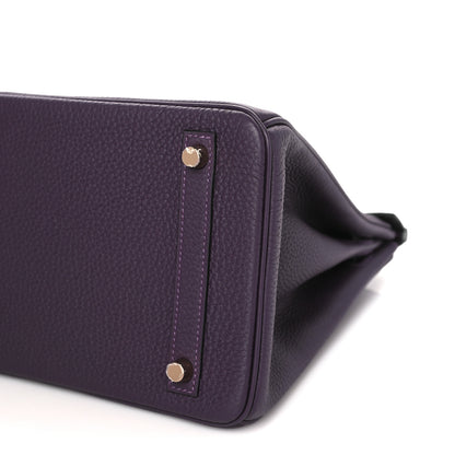 Hermes Togo Matte Alligator Birkin Touch 30 Raisin Prunoir 19 of 23
