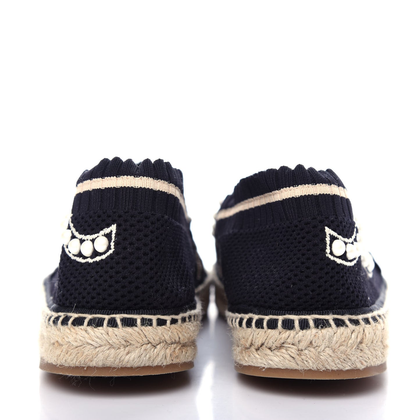 Knit Pearlescent Espadrille 39.5 Black