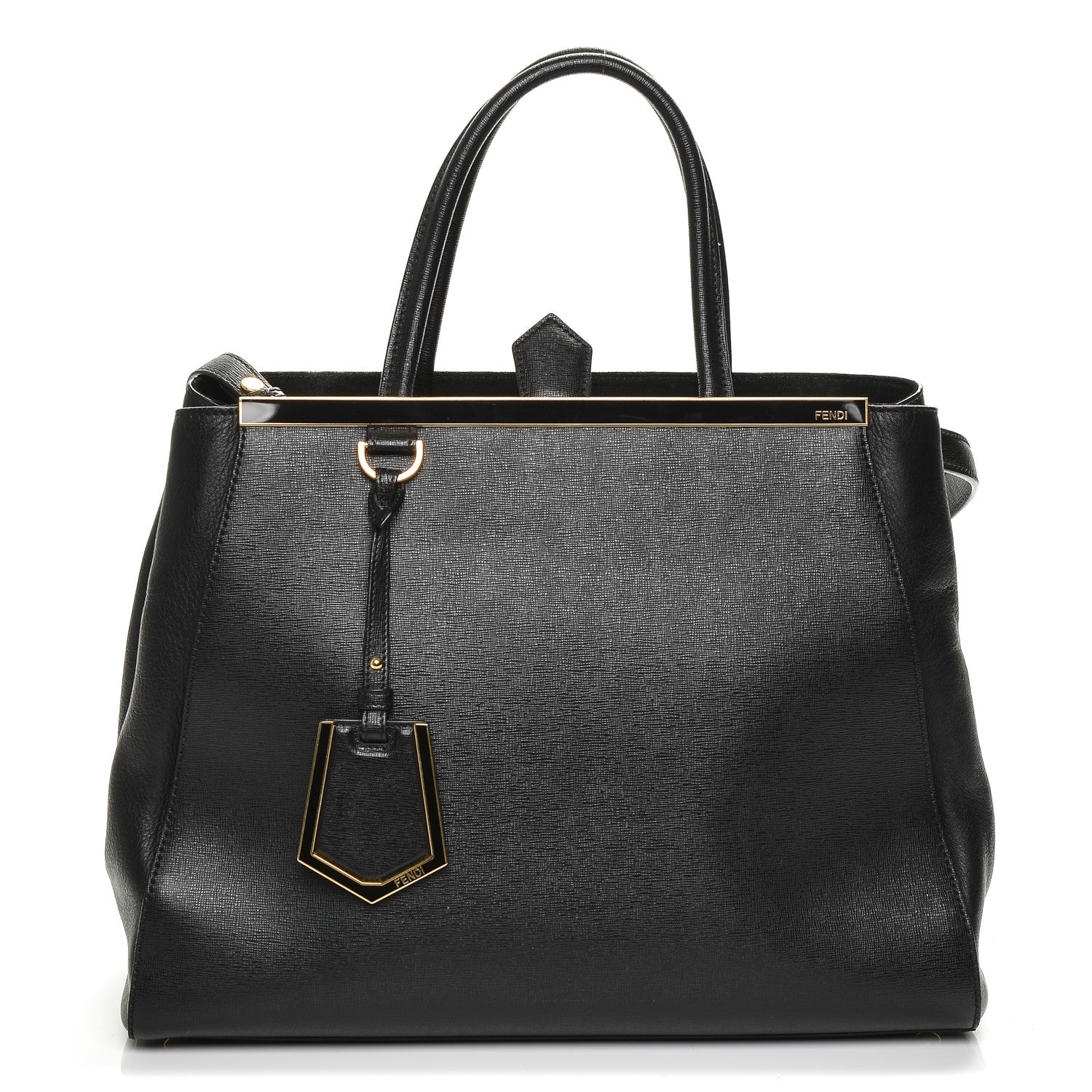 Fendi Vitello Elite Regular 2Jours Tote Black 1 of 7