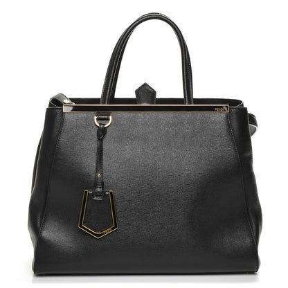 Fendi Vitello Elite Regular 2Jours Tote Black 1 of 7