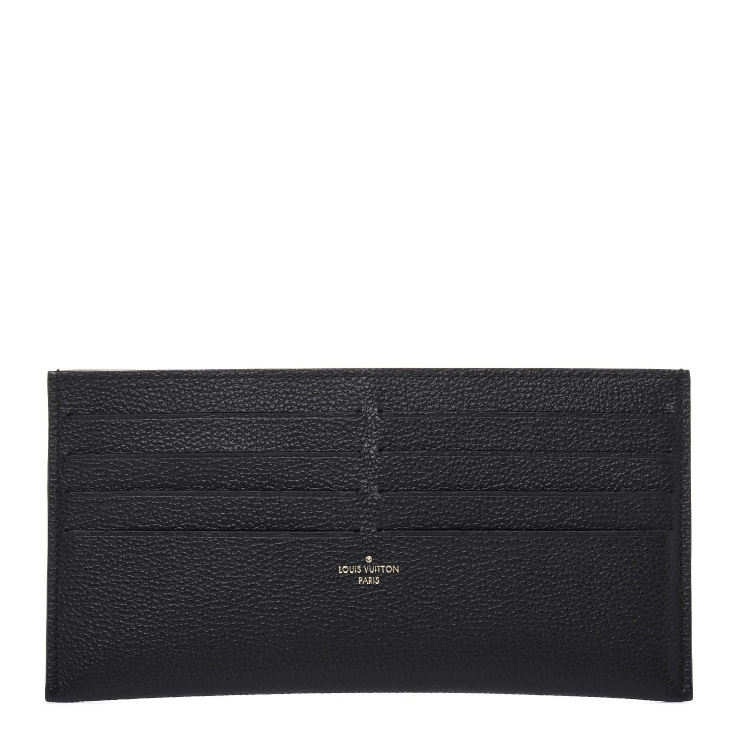 Calfskin Felicie Chain Wallet Card Holder Insert Black