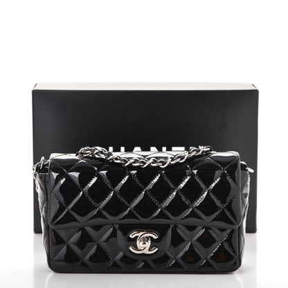 Chanel Patent Calfskin Quilted Mini Rectangular Flap Black 9 of 9