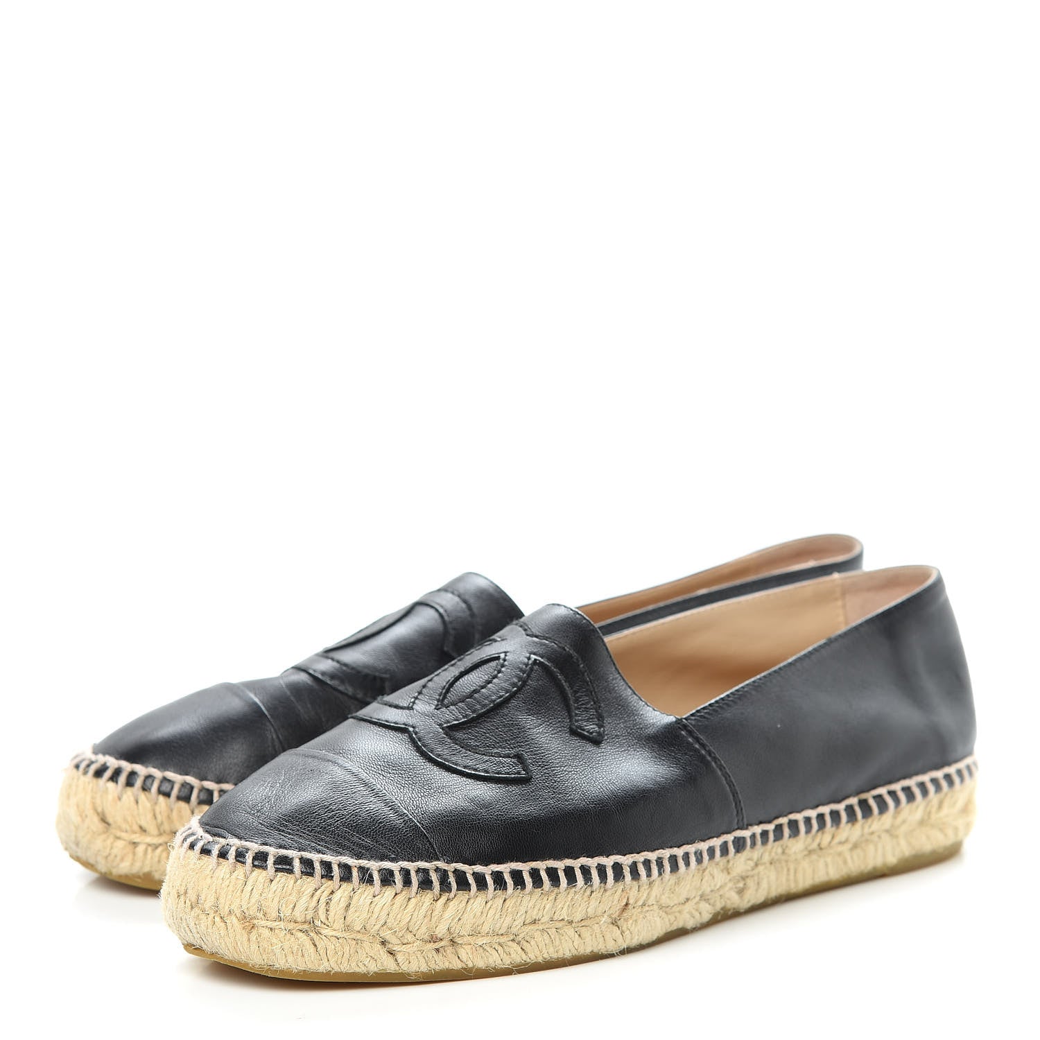 Chanel Lambskin CC Espadrilles 39 Black 3 of 13