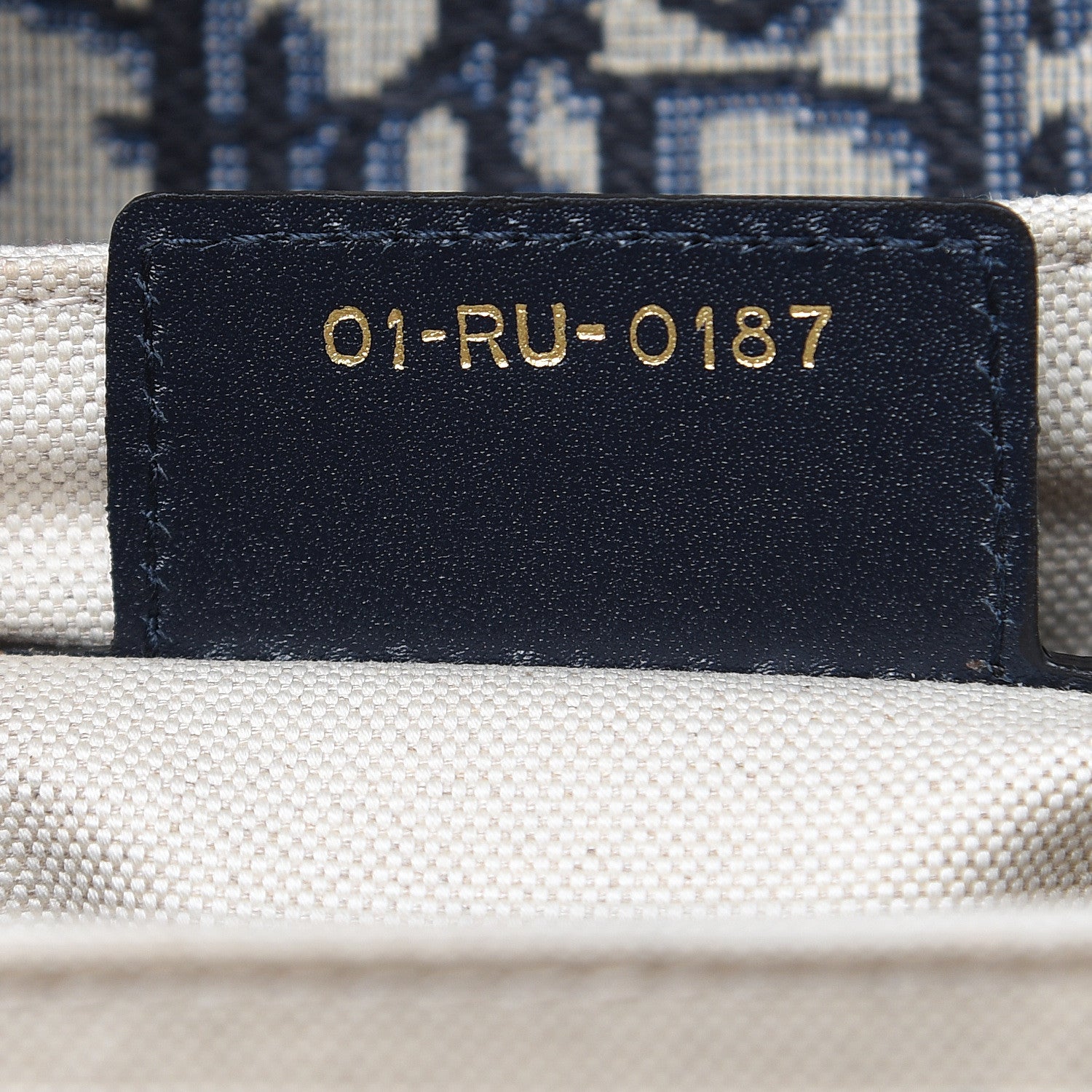 Christian Dior Oblique Flap Bag Navy Blue 7 of 12