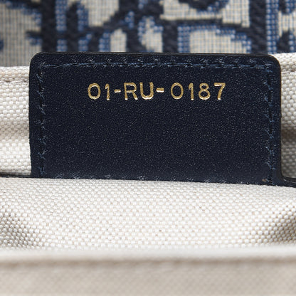 Christian Dior Oblique Flap Bag Navy Blue 7 of 12