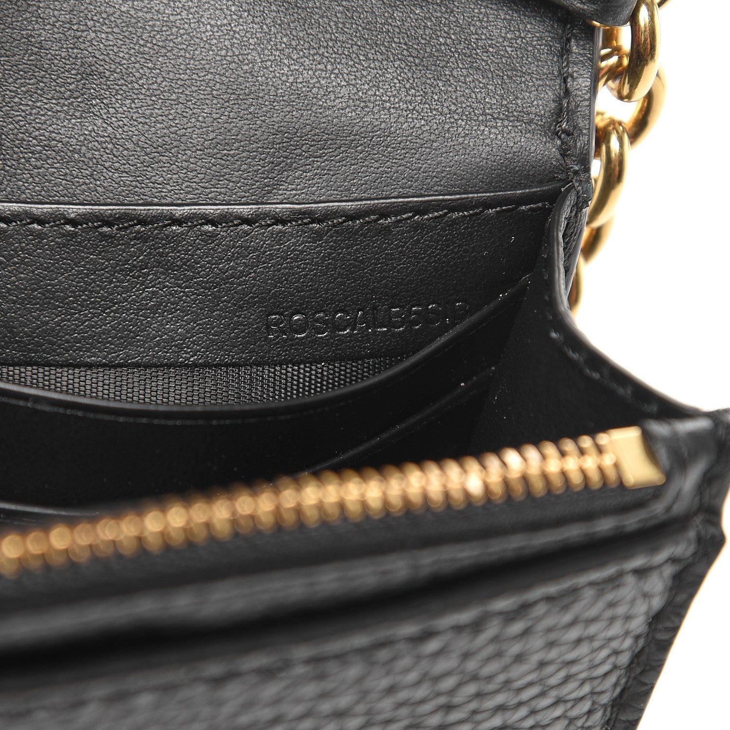 Burberry Soft Grain Embossed Hampshire Wallet on Chain Black 7 of 8
