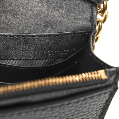 Burberry Soft Grain Embossed Hampshire Wallet on Chain Black 7 of 8