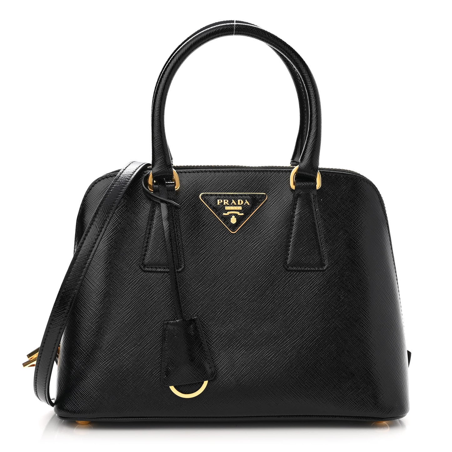 Saffiano Vernice Lux Small Promenade Tote Black