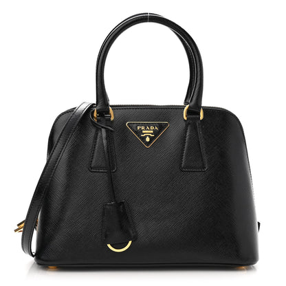 Prada Saffiano Vernice Lux Small Promenade Tote Black 1 of 10