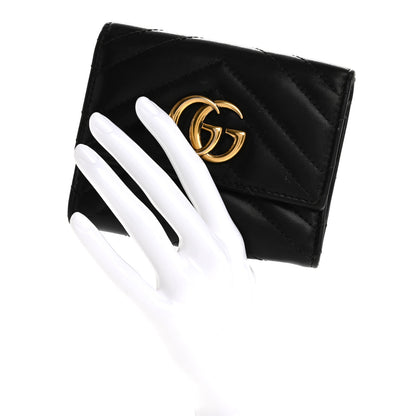 Gucci Calfskin Matelasse GG Marmont Wallet Black 2 of 12