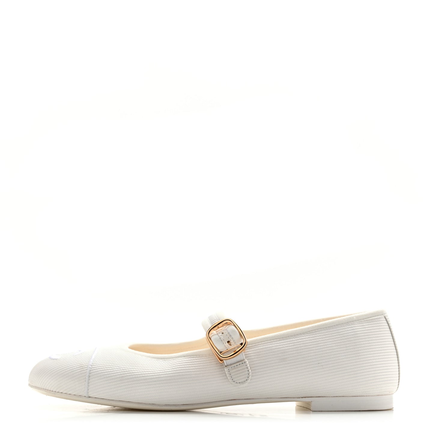 Canvas Mary Jane Flats 36 White