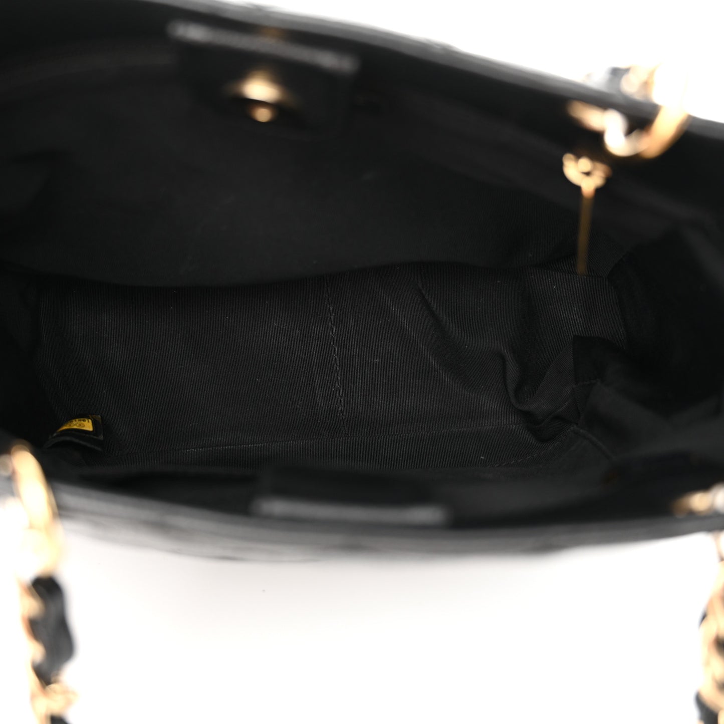 Caviar Quilted Petit Shopping Tote PST Black