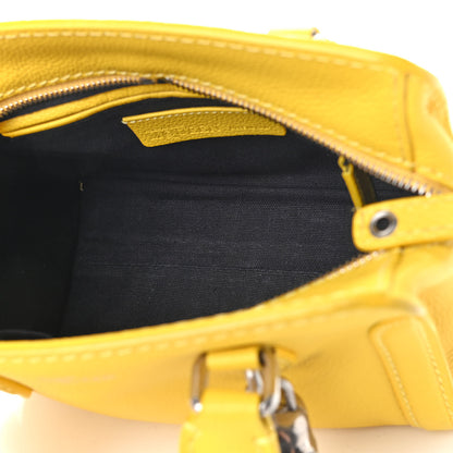 Alexander McQueen Pebbled Calfskin Mini Padlock Tote Yellow 5 of 13