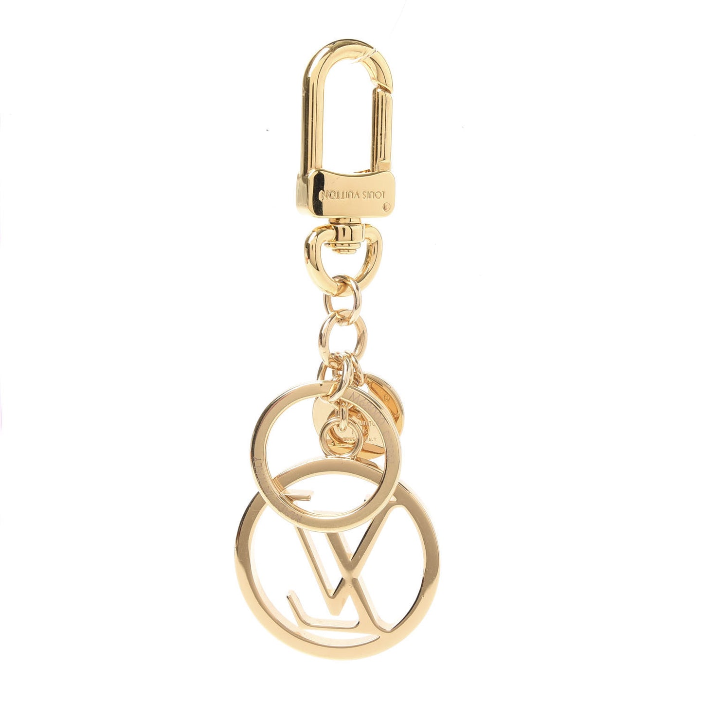 LV Circle Bag Charm Key Holder Gold