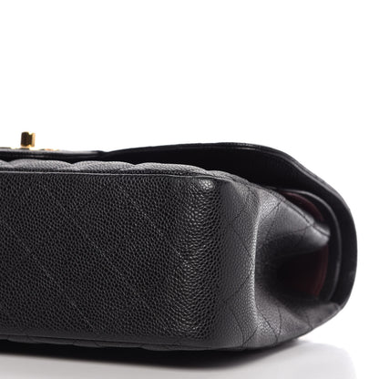 Chanel Caviar Quilted Jumbo Double Flap Black 7 of 10