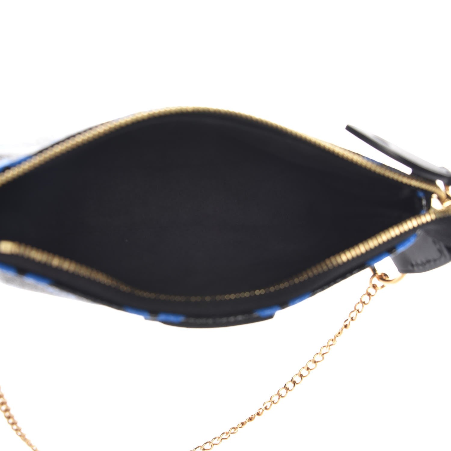Louis Vuitton Colored Monogram Mini Pochette Accessories Blue Black 6 of 6