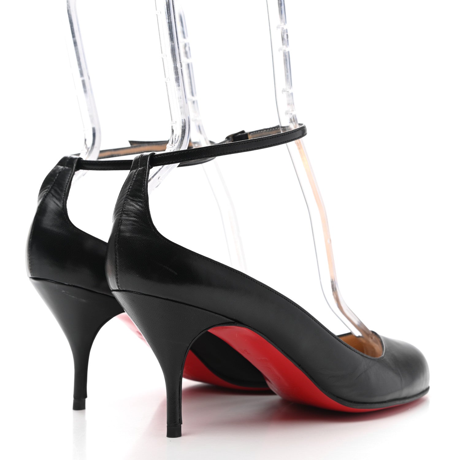 Christian Louboutin Nappa Chironde 70 Ankle Strap Pumps 38 Black 4 of 9