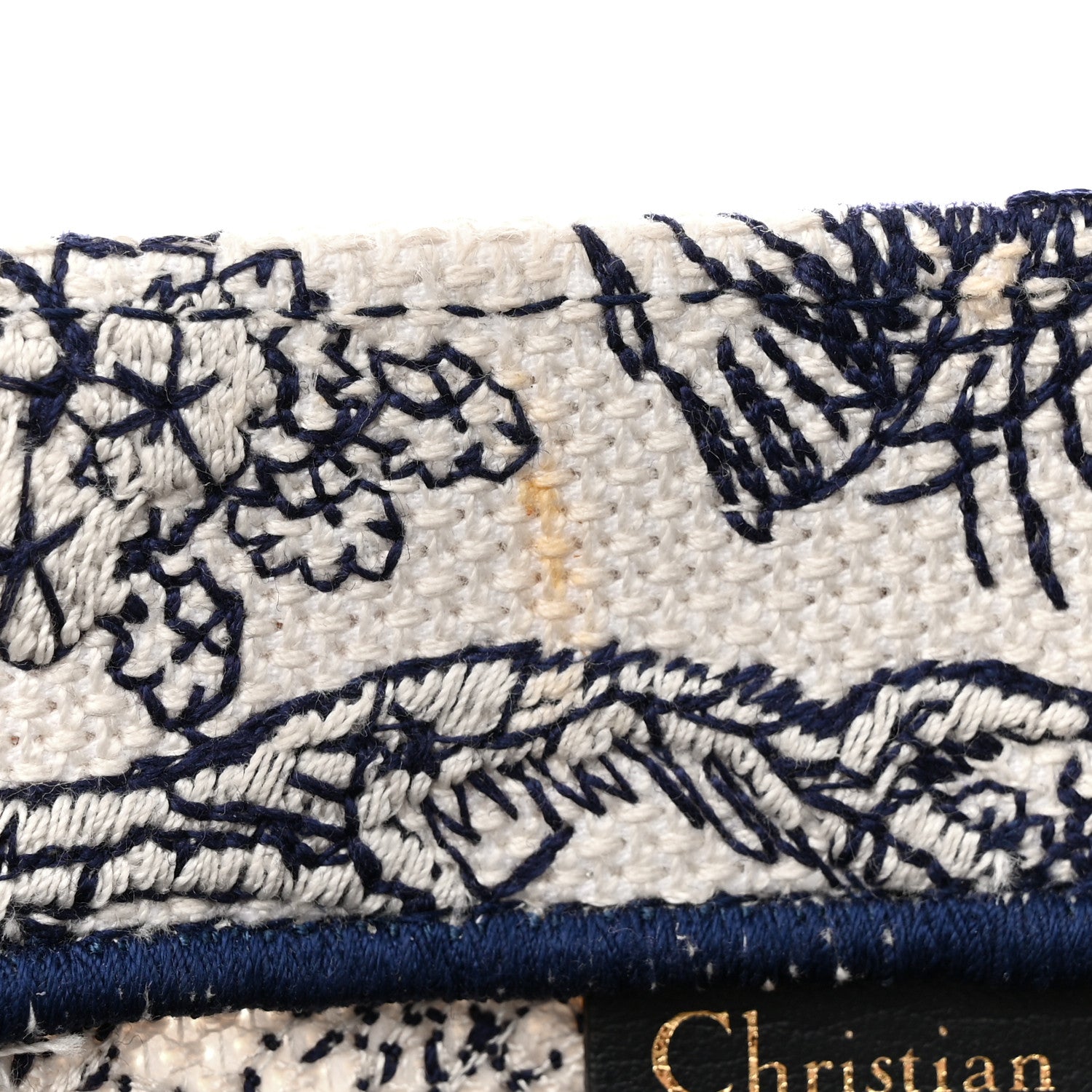 Christian Dior Canvas Embroidered Medium Dioriviera Toile De Jouy Book Tote Blue 12 of 17